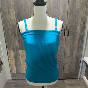 Express Turquoise Dressy Tank Metal Detail Size Small